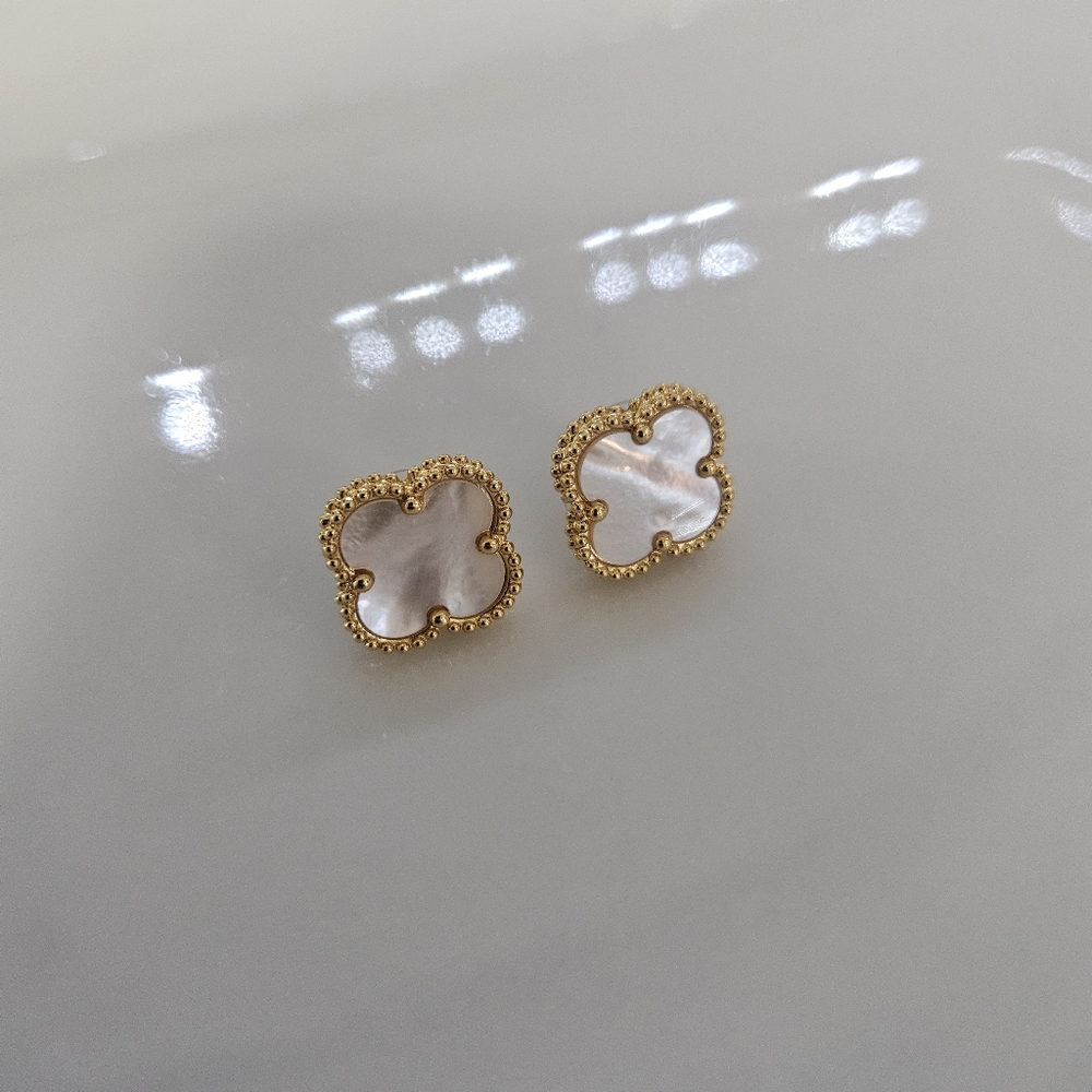 White Clover Earrings